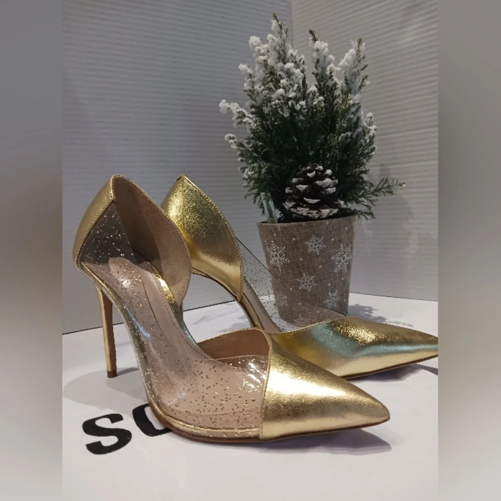NWT Schutz - Cheslie Leather and Vinyl d'Orsay Pumps